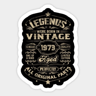 Legends Were Born 1973 50th Birthday Vintage Gift Sticker